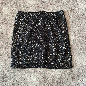 Amazon Black and Silver Sequin Mini Skirt